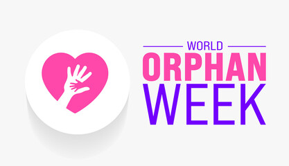 March is World Orphan Week background template. Holiday concept. use to background, banner, placard, card, and poster design template with text inscription and standard color. vector illustration.