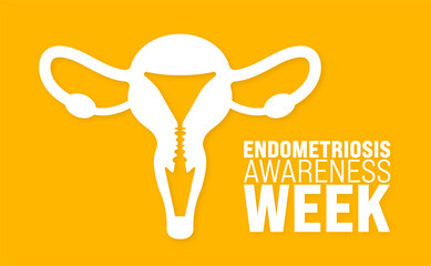 March is Endometriosis Awareness Week background template. Holiday concept. use to background, banner, placard, card, and poster design template with text inscription and standard color. vector