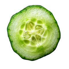 Cucumber slice Isolated on transparent background