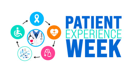March is Patient Experience Week background template. Holiday concept. use to background, banner, placard, card, and poster design template with text inscription and standard color. vector