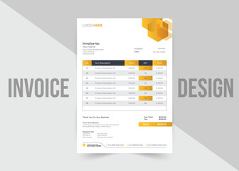 Creative invoice template design