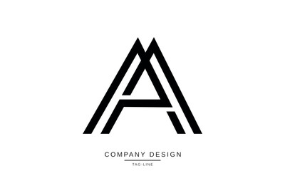 AA, A Abstract Letters Logo Monogram Design