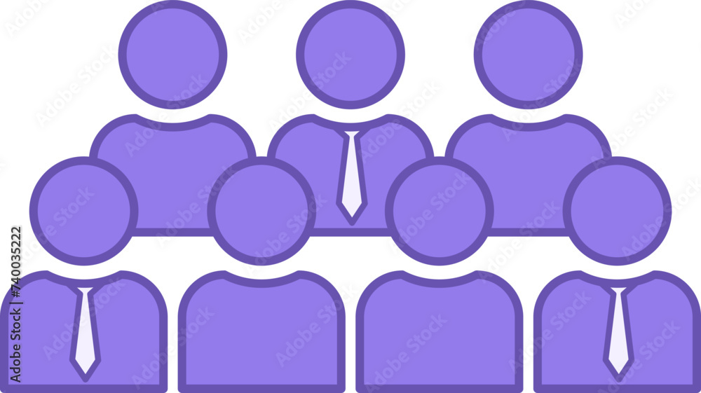 Poster colored crowd icon. personnel unity vector icon. network of user groups. corporate team group
