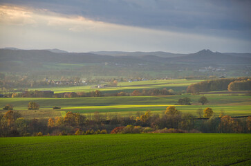 Fototapeta na wymiar Herbst Landschaft in Oberfranken Deutschland