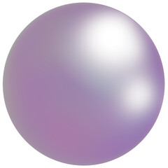 3d grey silver jewelry pearl gem ball. Cute soft gradient dreamy core y2k sphere. Sea shell mermaid