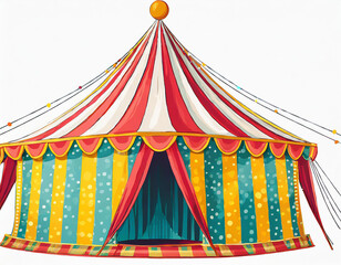 circus tent, carnival tent isolated