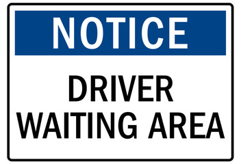 Truck driver sign driver waiting area