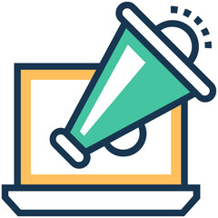 An icon of advert flat vector 