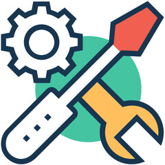 An icon of setup flat design 