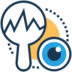 Modern flat icon of an explore 