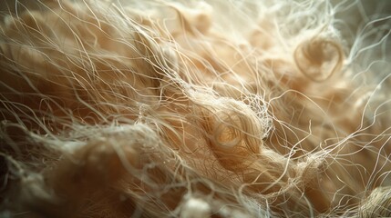 Hemp fibers magnified displaying a dense jungle of durable strands a testament to their strength and sustainability