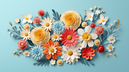 Obraz premium Natural Spring flowers background with copy space for greeting card, banner