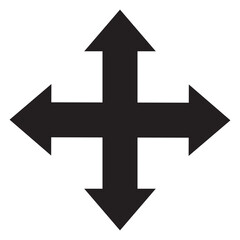 four-sided arrow icon. Element of simple icon for websites, web design, mobile app, info graphics. Thin line icon for website design and development, app development.