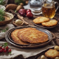 food, belarusian, cuisine, draniki, pancake, potato, homemade, dish, fried, traditional, vegetable, cooked, cookery, cream, sour, meal, roasted, sauce, hot, plate, nutritio