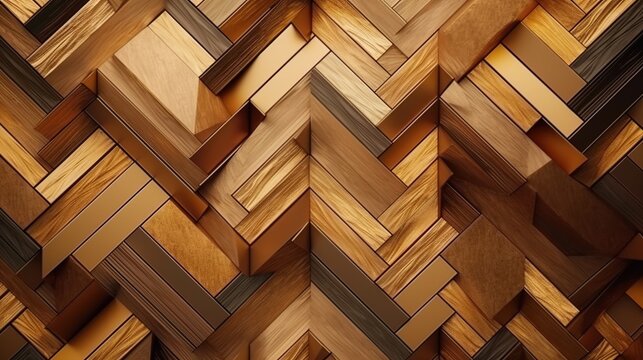 parquet with an unusual 3D pattern