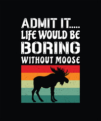 Classic moose retro vintage graphic t-shirt