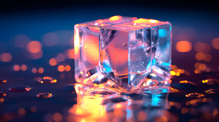 Ice cubes background, suitable for refreshing drinks or hydration concept