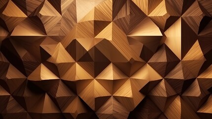 background in the form of wooden figures in the shape of pyramids