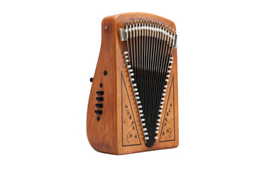An image of an antique musical instrument from the past. Isolated on a Transparent Background PNG.