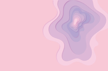 Colorful wavy background with paper cut style