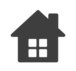 シンプルな黒色の家マーク	
