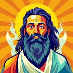 Guru Ravidas Jayanti Art illustration 