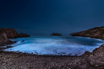 mar y cielo estrellado