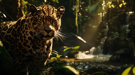Leopard in the forest 8K