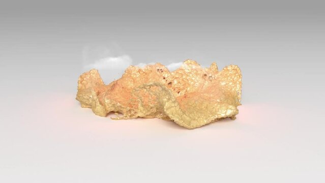 3D Representation of Fat Cells Melting . Fat burning. 3D cross section show fat burning under the skin