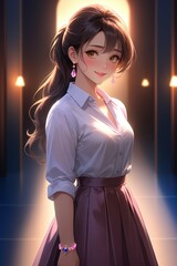 Portrait d'une femme en tenue retro