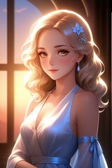 Portrait d'une femme en tenue retro