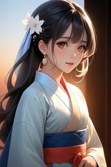 Portrait d'une jeune koréenne