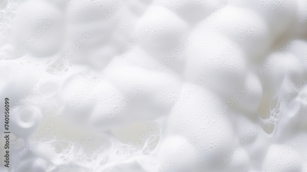 Poster abstract background white soapy foam texture. shampoo foam with bubbles