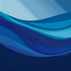 Fototapeta premium Dark blue paper waves abstract banner design. Elegant wavy vector background