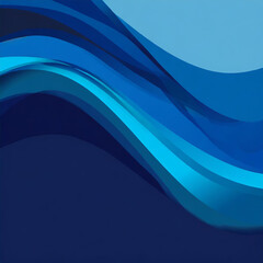 Fototapeta premium Dark blue paper waves abstract banner design. Elegant wavy vector background