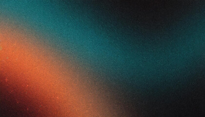 Dark grainy gradient background teal orange light blue black red noise texture banner backdrop glowing colors poster design