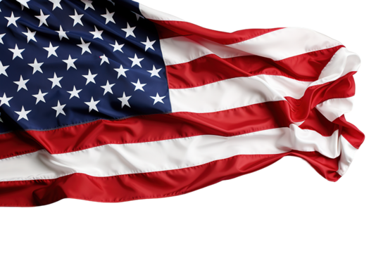 Waving Close-Up Ruffled American Flag Background Image
