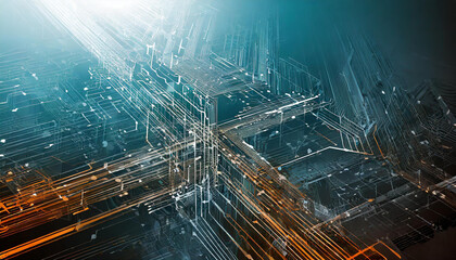 abstract structure circuit computer technology business background