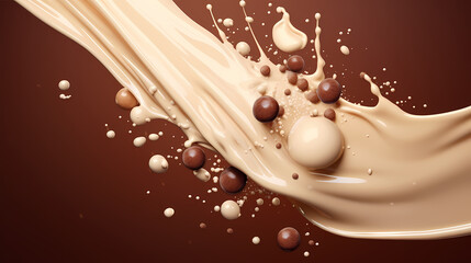 Chocolate background,melted chocolate texture background