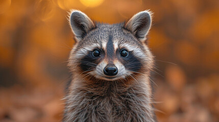 close up wildlife photography, authentic photo of a cute raccoon in natural habitat, taken with telephoto lenses, for relaxing animal wallpaper and more