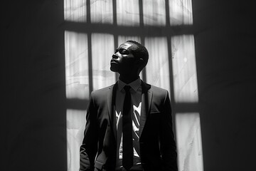Fototapeta premium Handsome confident businessman in a suit.
