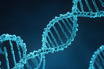 dna helix on blue_Generative AI