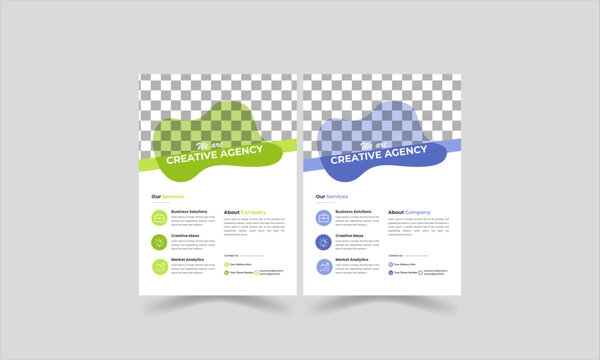 Set of Editable business banner design template. A bundle of a4 flyer template, modern template