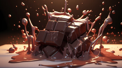 Chocolate background,melted chocolate texture background