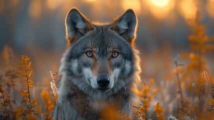 wildlife photography, authentic photo of a wolf in natural habitat, taken with telephoto lenses, for relaxing animal wallpaper and more