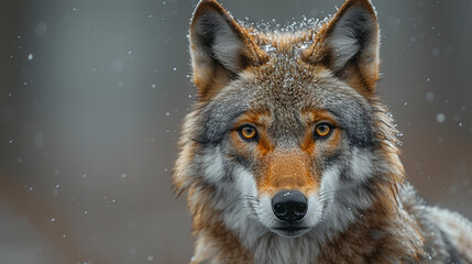 wildlife photography, authentic photo of a wolf in natural habitat, taken with telephoto lenses, for relaxing animal wallpaper and more