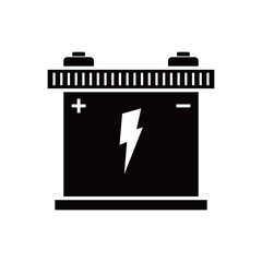 car battery icon design. electricity energy recharge.