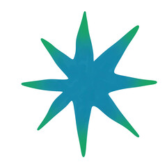 abstract green star
