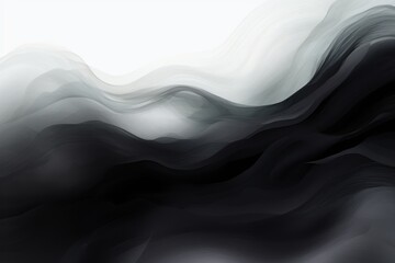 Abstract watercolor paint background dark Black gradient color with fluid curve lines texture - obrazy, fototapety, plakaty