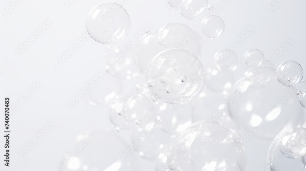 Poster soap foam bubble on white background object health concept